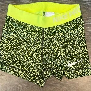 Nike Yellow and Black Athletic Shorts